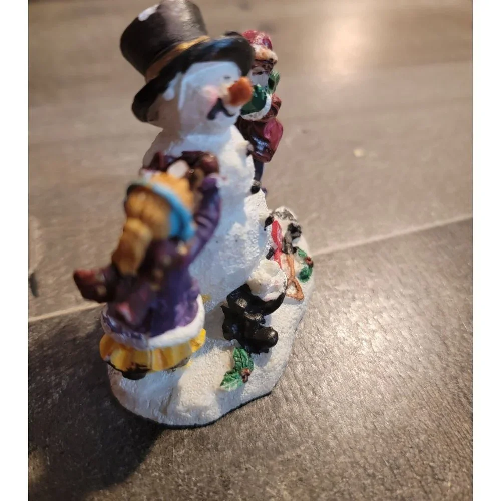 Village Accessory Building snowman kids Mistletoe shovel snow figure‎ decor xmas